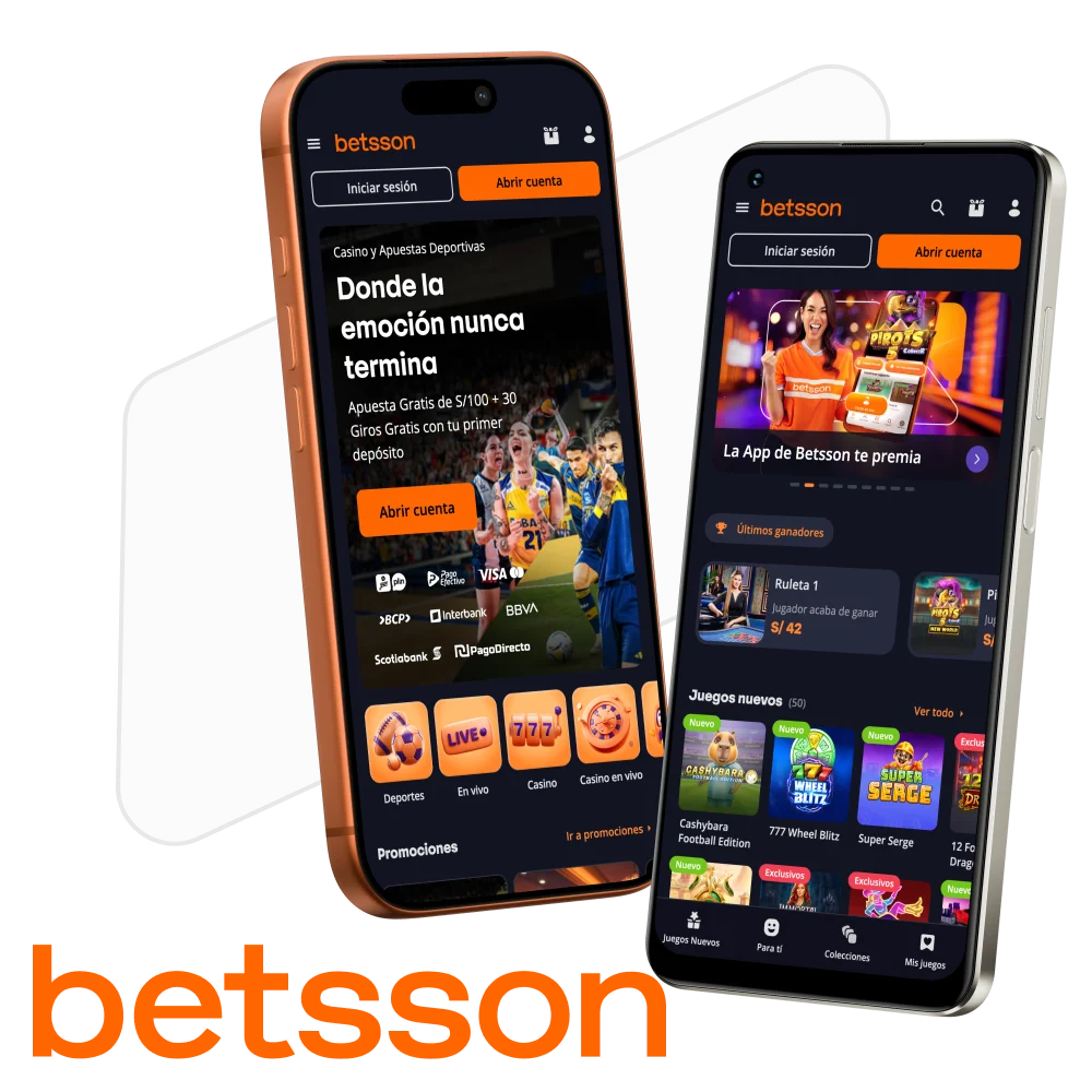 Descarga la aplicación oficial de Betsson para dispositivos Android e iOS.