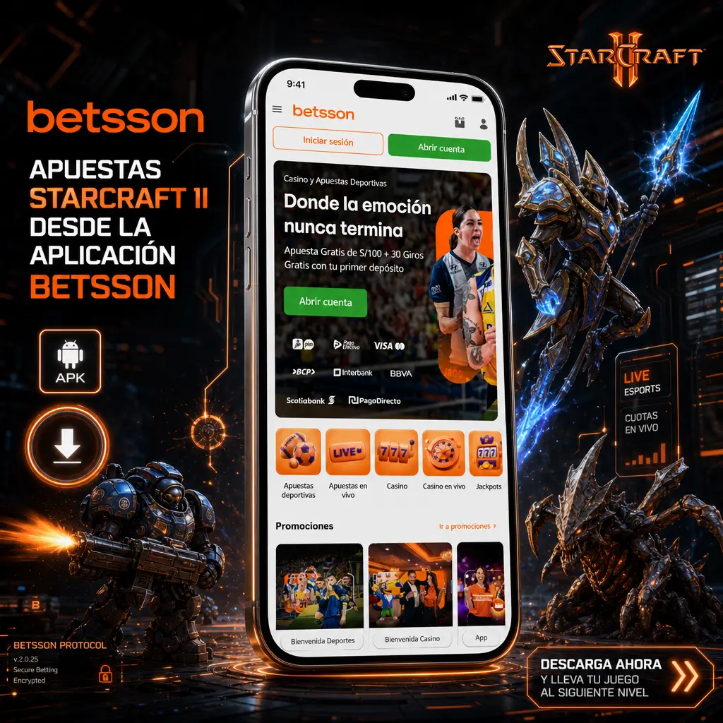 Apuesta en StarCraft II desde la app Betsson: partidas en vivo, cuotas actualizadas y descarga fácil en tu celular.