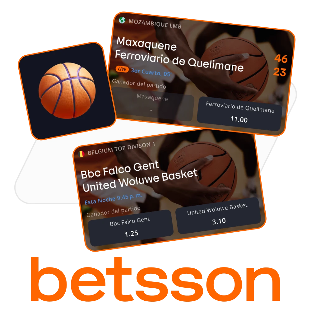 Apuesta por tus equipos de baloncesto favoritos en la plataforma oficial de Betsson.