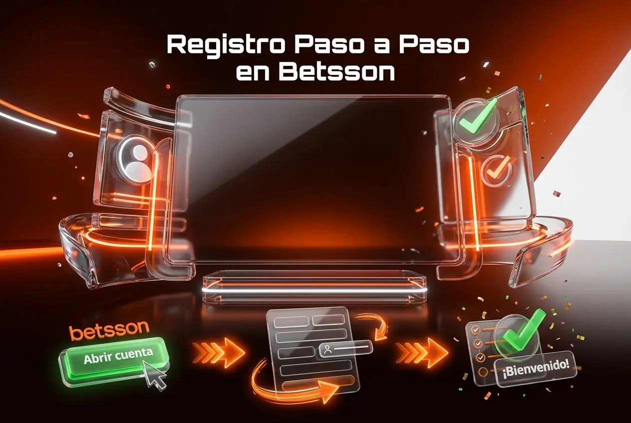 Registro paso a paso en Betsson: selecciona Perú, moneda PEN y completa tus datos personales para activar tu cuenta