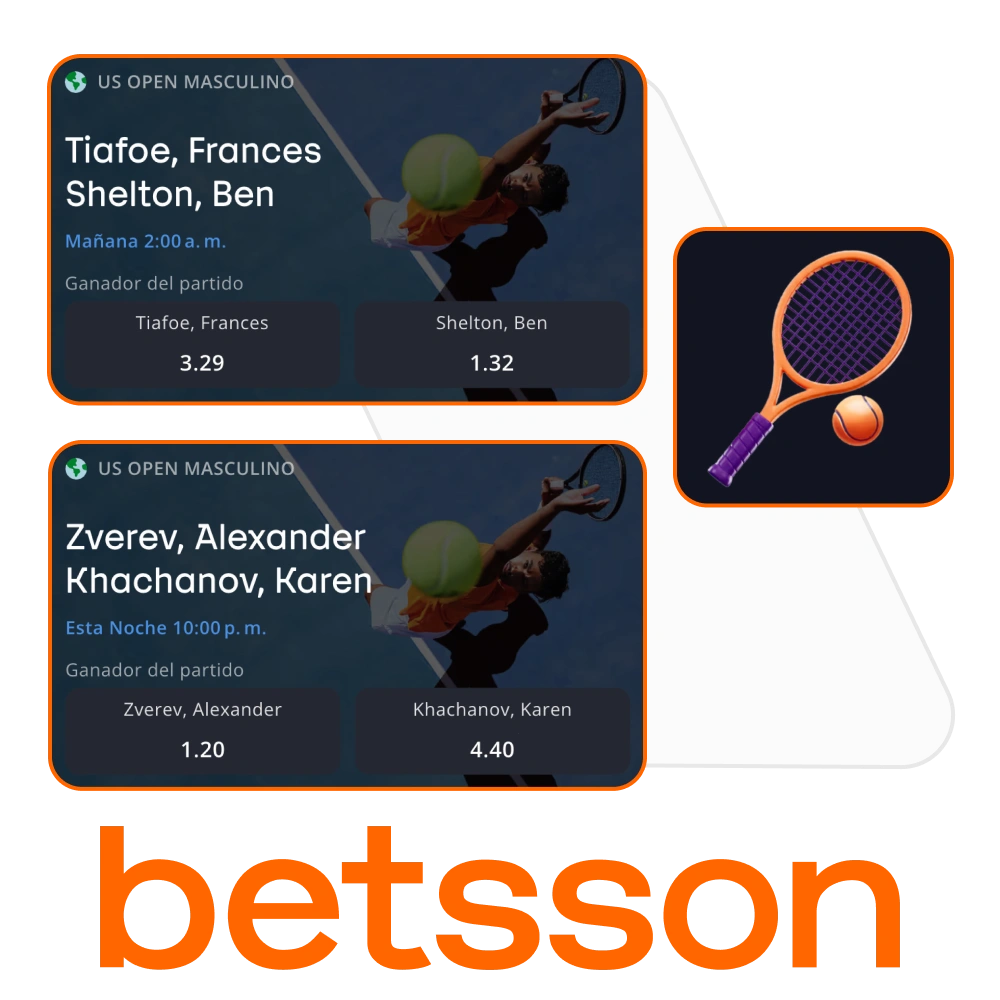 Haz tus apuestas en torneos de tenis en la plataforma oficial de Betsson.